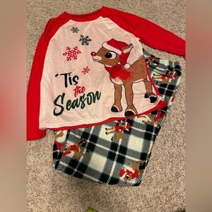 Rudolph the Reindeer WNS Pajamas - Red and White Sz Large, sold at Kohls